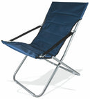 Sedia da Giardino Pieghevole in Metallo Soriani Canapone Blu