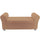 Panca Scendiletto Pouf Contenitore 120x39x55 cm in Tessuto Effetto Velluto Tortora
