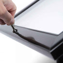 Espositore a Leggio con Piantana 29x47,7x2,3 cm in Alluminio Porta Menù Nera