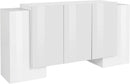 Credenza 2 + 3 Ante 170x45x85 cm Pillon Bianco Lucido