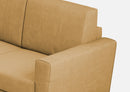Divano 2 Posti 172x85x85 cm Yasel in Tessuto Ocra