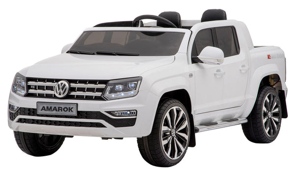 Macchina Elettrica per Bambini 2 Posti 12V con Licenza Volkswagen Amarok Bianca sconto