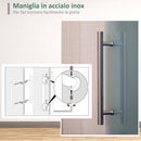 Porta Scorrevole Vetrata 102,5x205 cm Satinata 