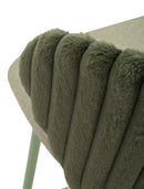 Sgabello Bar Alaska B Verde Set 2 Pz 55x58x106 cm in Compensato e Spugna e Ferro e Poliestere Verde      