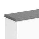Panchina Scarpiera con Ripiani Regolabili in Legno Bianco e Grigio 104x30x48 cm 