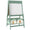 Lavagna per Bambini 3 in 1 54x46x94 cm con Cavalletto Rotolo di Carta e 2 Cestelli in Legno Verde