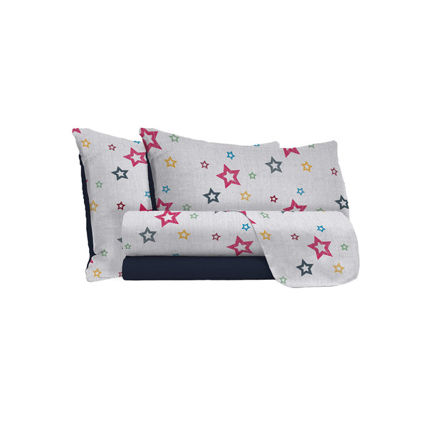 Set Lenzuola con Stampa Sopra Sotto e Federe Superstar Varie Misure online