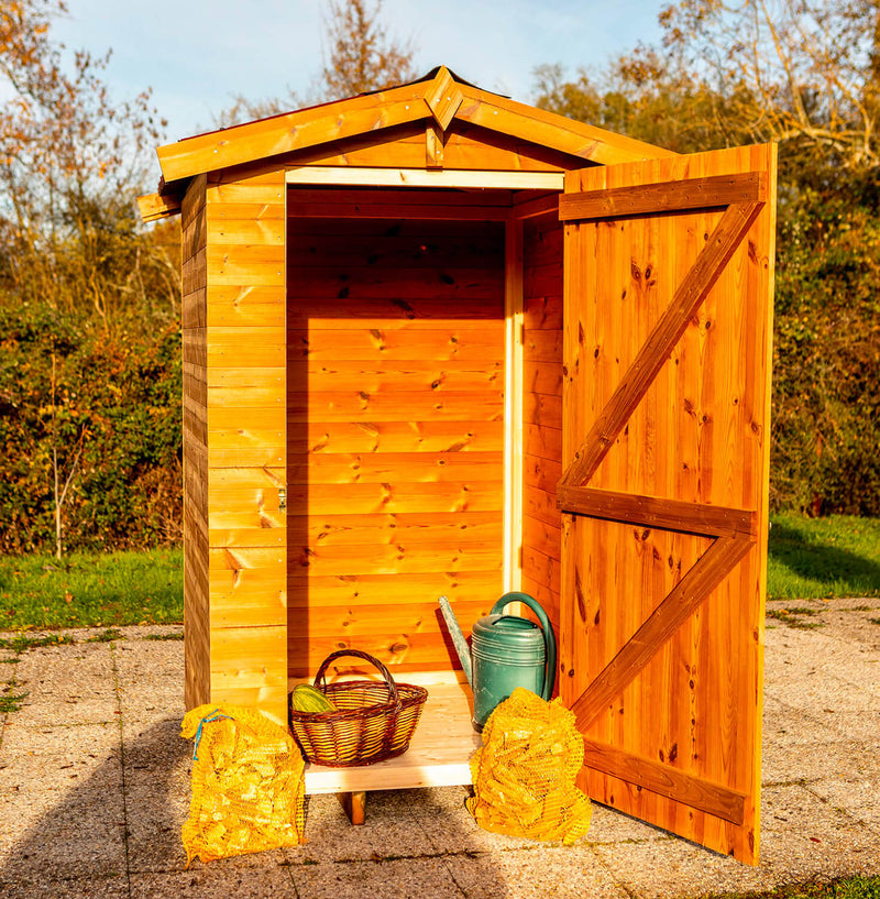 Casetta Box da Giardino 1,2x1,2 m con Pavimento in Legno di Abete 19mm Therma