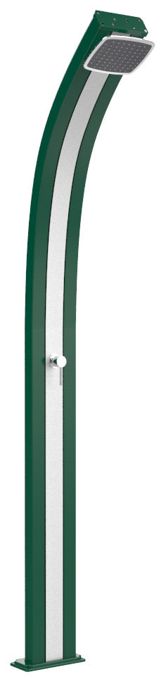 sconto Doccia Solare da Esterno Giardino 25L Miscelatore Arkema Spring Fascia Inox Verde