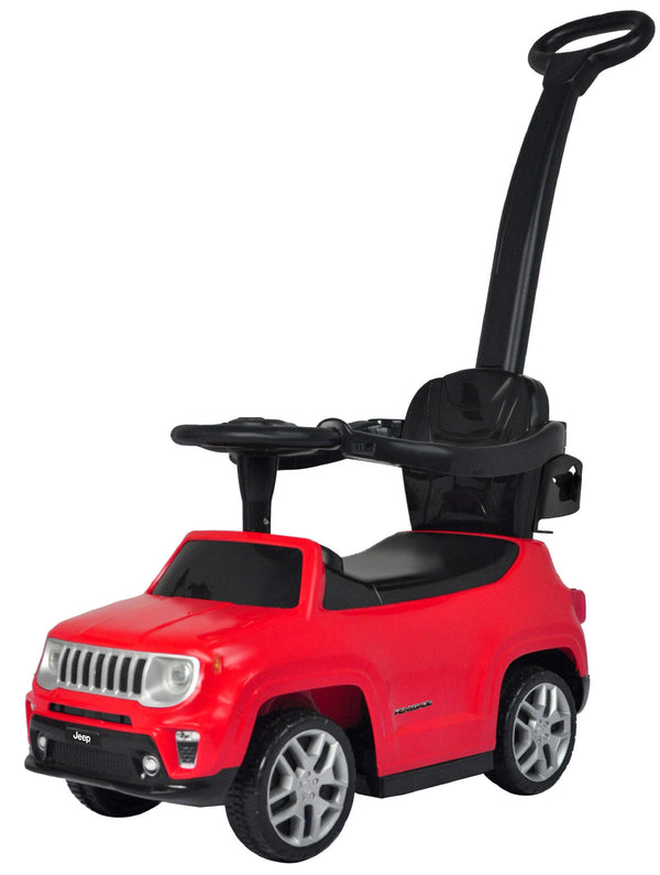 acquista Macchina a Spinta per Bambini con Licenza Jeep Renegade Foot-To-Floor Rossa