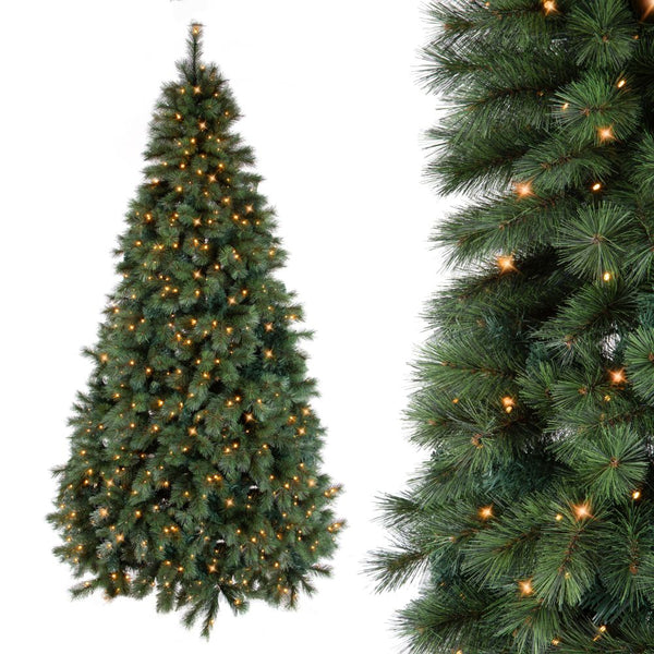 acquista Albero di Natale Artificiale 245 cm con 600 Led Abete Colorado in Sintetico Verde