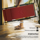 Set 2 Sedie Sdraio Pieghevoli in Alluminio 100x60x85 cm  Rex Rosso