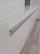 Parete Attrezzata Mobili Soggiorno 3 Pensili 1 Vetrina in Melaminico Laccato 272x36x200cm TFT Primo Bianco