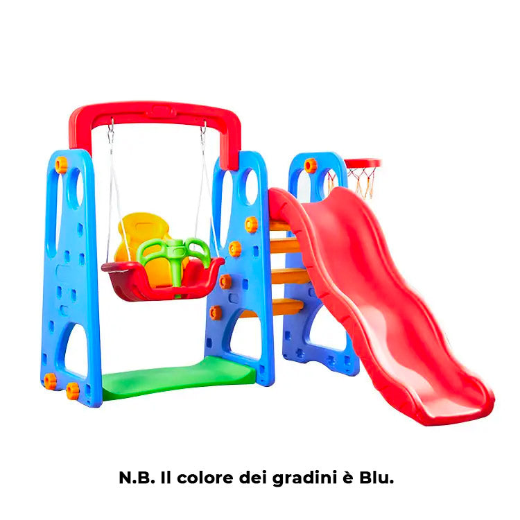 Castello 3 in 1 Canestro, Scivolo e Altalena Kids Joy Baby Park-2