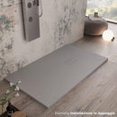 Piatto Doccia in Pietra Bonussi Manila Grigio Chiaro Varie Misure