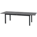 Tavolo Allungabile da Esterno per 8-10 Persone 180/240x99x74 cm in Acciaio e Alluminio Grigio Scuro-1