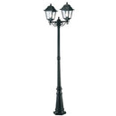Lampada Palo Alto Due Luci per Giardino Colore Nero da Esterno Linea Quadrata Sovil