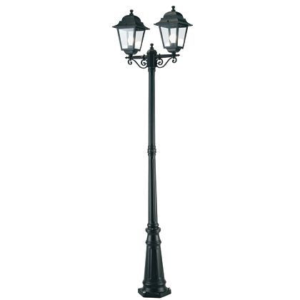 online Lampada Palo Alto Due Luci per Giardino Colore Nero da Esterno Linea Quadrata Sovil