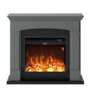 Camino Elettrico da Pavimento 107,2x95,2x24,5 cm Effetto Fiamma 1500W Sined Siena Grigio Scuro