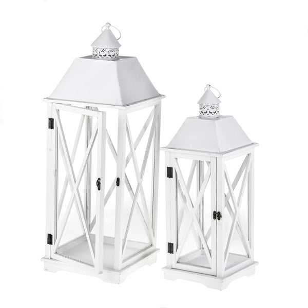 Set 2 Lanterna in Legno H 80 cm online