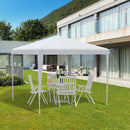 Gazebo da Giardino  per Esterno e Interno 2,7x2,7m Telaio in Acciaio Bianco