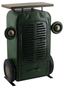 Mobiletto 1 Anta 1 Cassetto in Metallo Trattore Verde