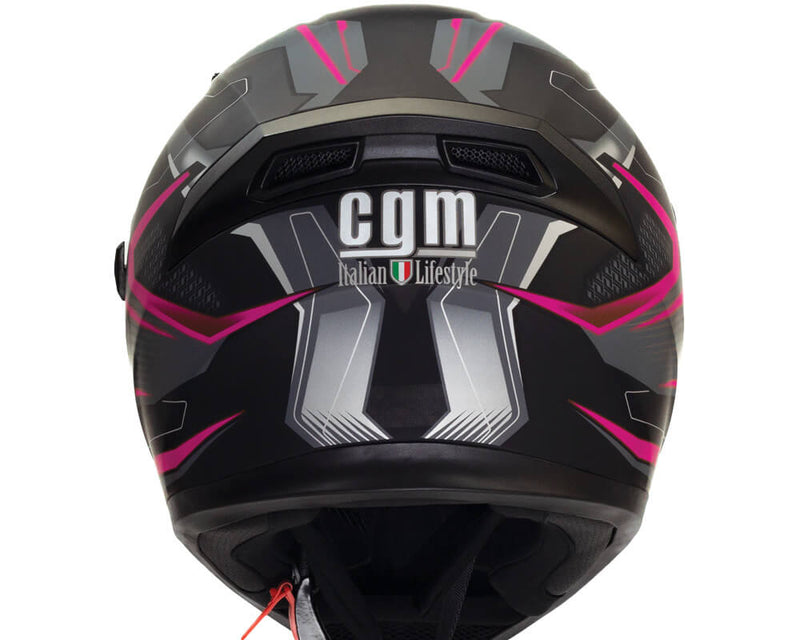 Casco Integrale per Scooter Visiera Lunga CGM Tampere Mach 2 316G Fucsia Fluo Opaco Varie Misure