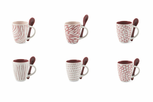 Set 6 Tazzine da Caffè Ø6x6,5 cm in Ceramica Villa d'Este Home Tivoli Aurora acquista