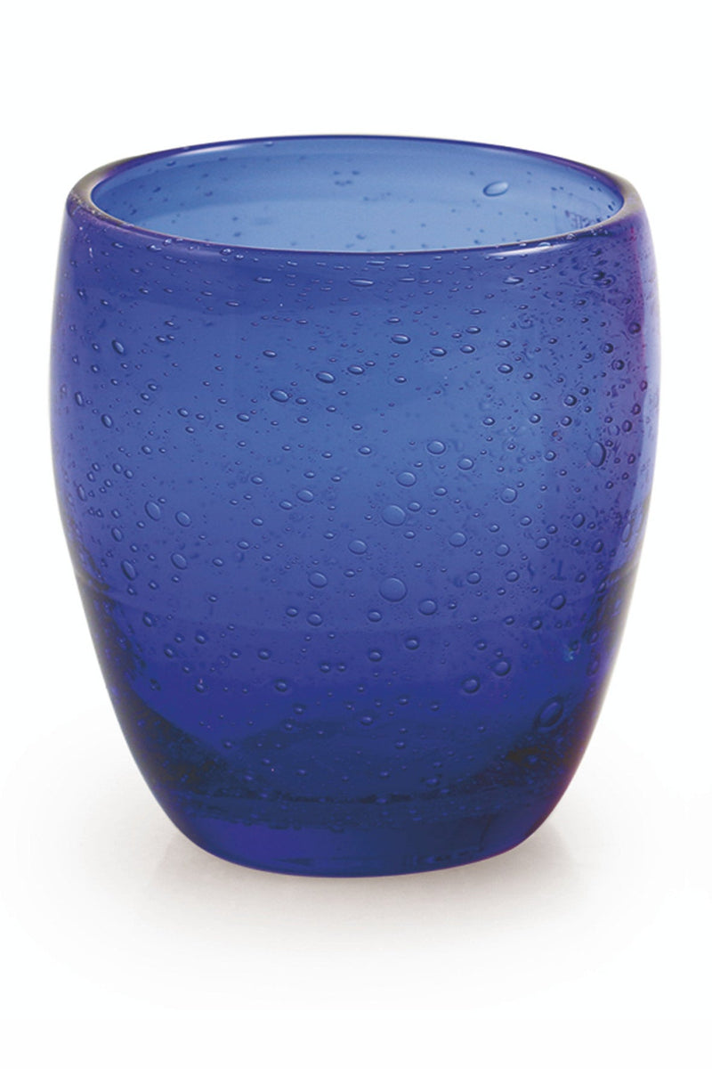 Set 6 Bicchieri Ø7,3x10 cm in Vetro Soffiato Villa d'Este Home Tivoli Acapulco Blu