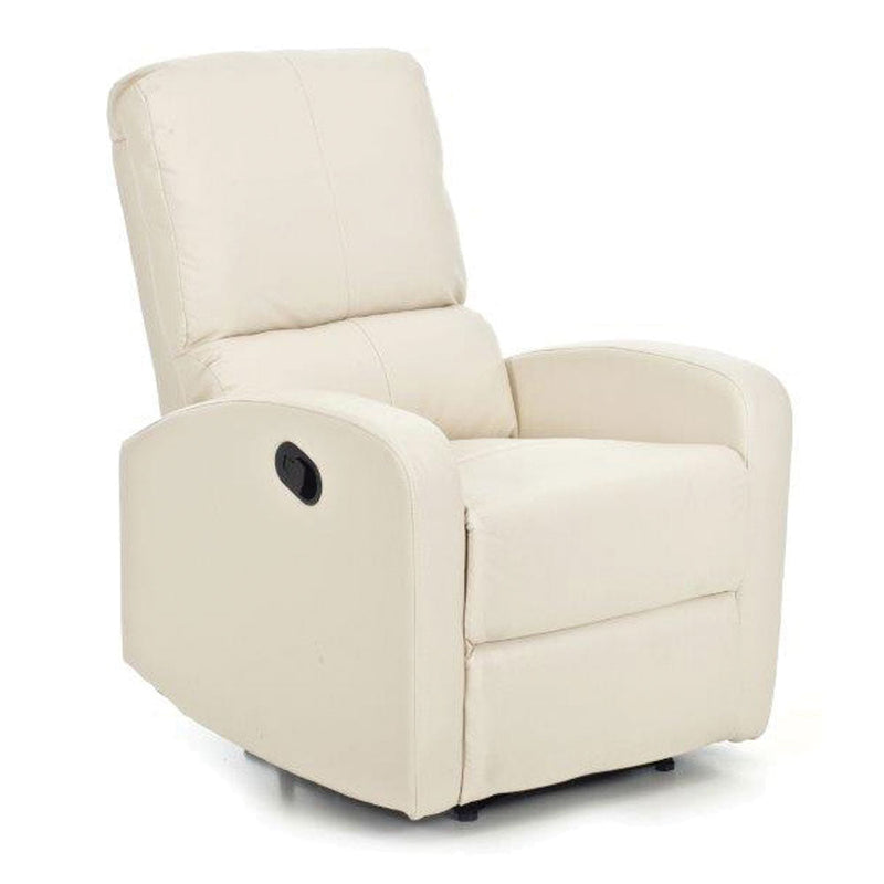 Poltrona Relax Reclinabile Manuale in Similpelle Camilla Crema