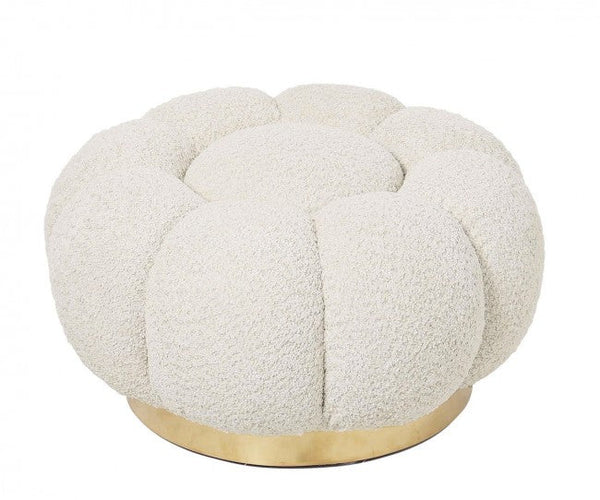 prezzo Pouf Ø 65x35 cm Florel in Bouclè Naturale