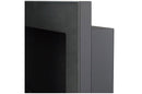 Camino a Bioetanolo da Parete 65x12x40 cm in Acciaio Inox Nero