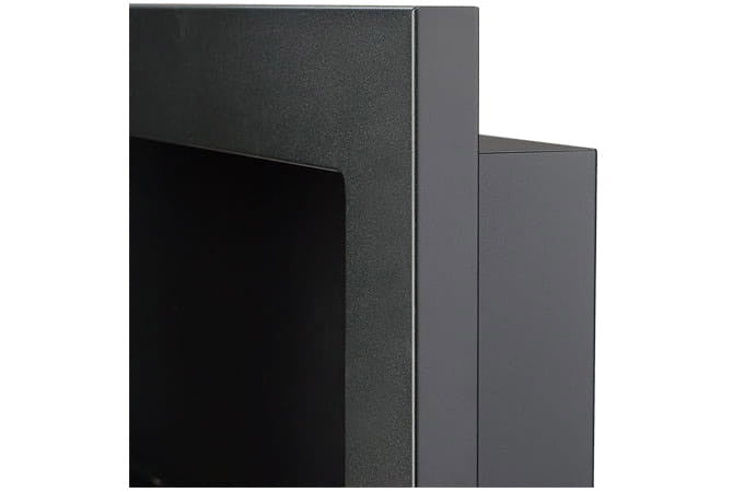 Camino a Bioetanolo da Parete 65x12x40 cm in Acciaio Inox Nero