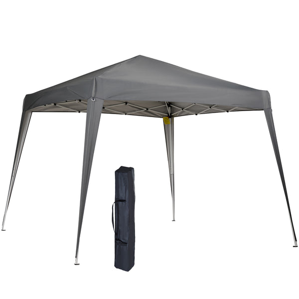 Gazebo Pieghevole 240x240 cm con Protezione UV e borsa in Tessuto Oxford Grigio acquista