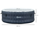 Vasca Idromassaggio da Esterno Gonfiabile Riscaldata Ø180x68 cm 930 Litri Blu Scuro