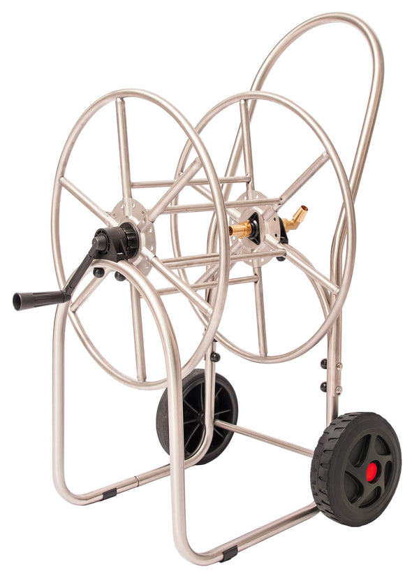 sconto Carrello Avvolgitubo Manuale con Ruote 80 mt Tubo Ø3/4” in Acciaio Inox Agrati