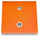 Base Portaciottolo per Fontane 40x40x8 cm in Metallo con Base in Cemento Belfer 42/BSE/10 Arancione