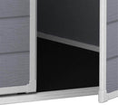 Casetta da Giardino Porta Attrezzi 183,5x185x200 cmin Resina Effetto Legno Keter Manor Pent 6x6 Grigia