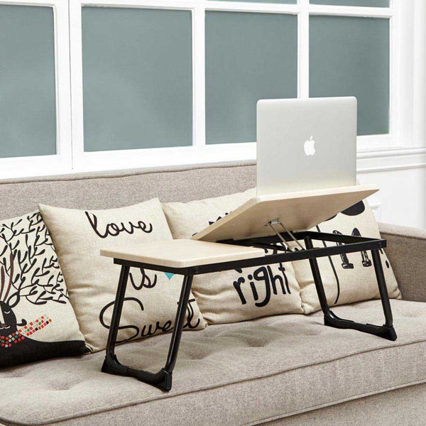Tavolino Vassoio Pieghevole da Letto Divano 65x30 cm per Notebook PC Laptop prezzo