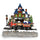 Villaggio Natalizio 24x15x26 cm Stazione di Natale Luci Suoni e Movimento
