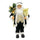 Babbo Natale Abito in Velluto H60 cm con Mini Lucciole e Suoni Nero e Oro
