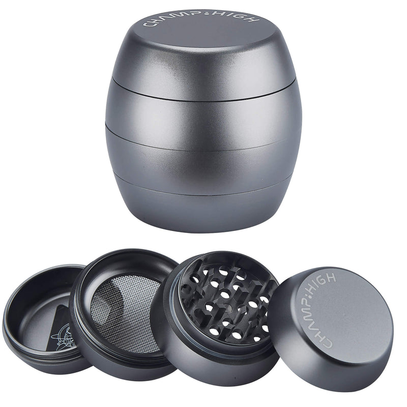 Grinder Ø40 mm 4 Livelli per Spezie Erbe e Tabacco Argento