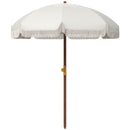 Ombrellone da Giardino Spiaggia Ø1,9x2,1m con Protezione UV40+ e Borsa di Trasporto Crema