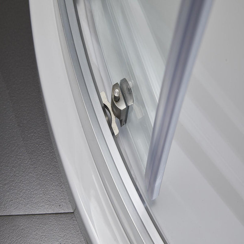 Box Doccia Semicircolare 2 Ante Scorrevoli in Cristallo Trasparente 6mm H195 Bonussi Giuly Varie Misure