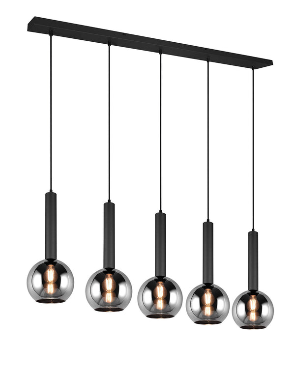 Lampada a Sospensione da Interno Attacco E27 in Metallo Nero Opaco sconto