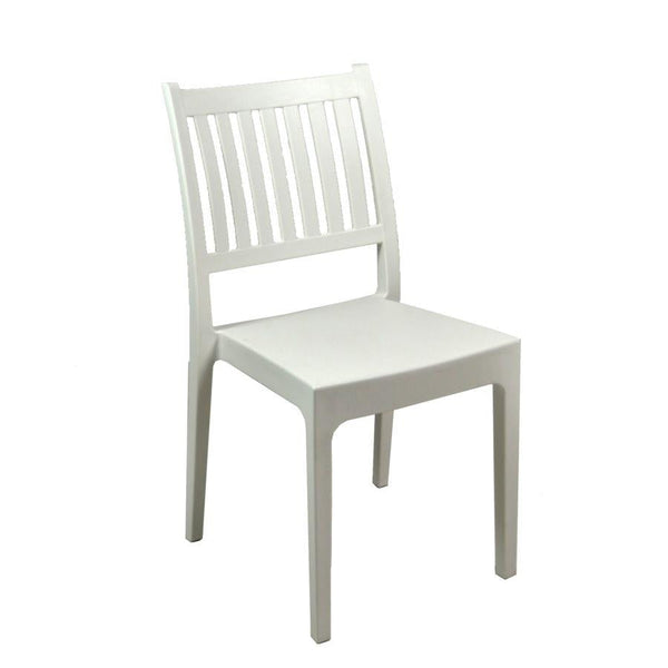 Sedia Minerva 52x46xh87 cm in Plastica Bianco sconto