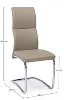 Set 4 Sedie 44x58x104h cm Thelma Tortora 