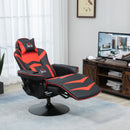 Sedia da Gaming Massaggiante con Poggiapiedi e Cuscino 79,5x82,5x111,5 cm in Pelle PU Nero   