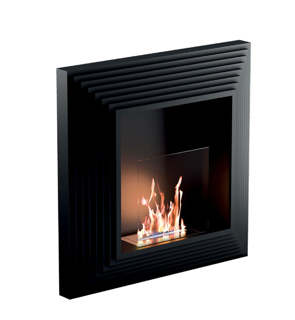 sconto Camino a Bioetanolo da Incasso 88x20x88 cm 2500W 1,3L Elysium Nero