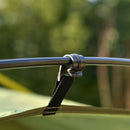 Tenda da Campeggio 2 Posti Pop Up 240x240x199 cm con Porta a Cerniera e 3 Finestre Verde